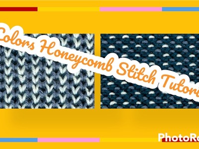 Tutorial: How to knit 3 colors honeycomb brioche stitch in round #knit #knitting