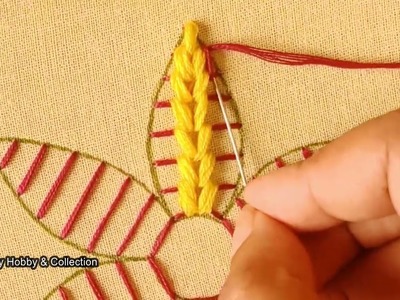 Unique flower hand embroidery tutorial with basic stitches flower hand embroidery, Knitting tutorial