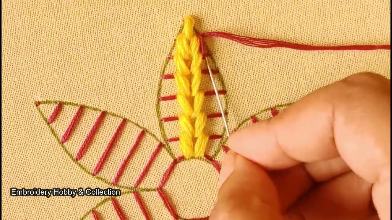 Unique flower hand embroidery tutorial with basic stitches flower hand embroidery, Knitting tutorial