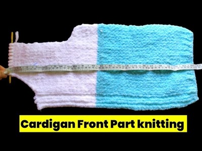 Velvate Cardigan.Jacket Knitting Shoulder Cutting, Neck Cutting with velvet blankie wool (Part-2)