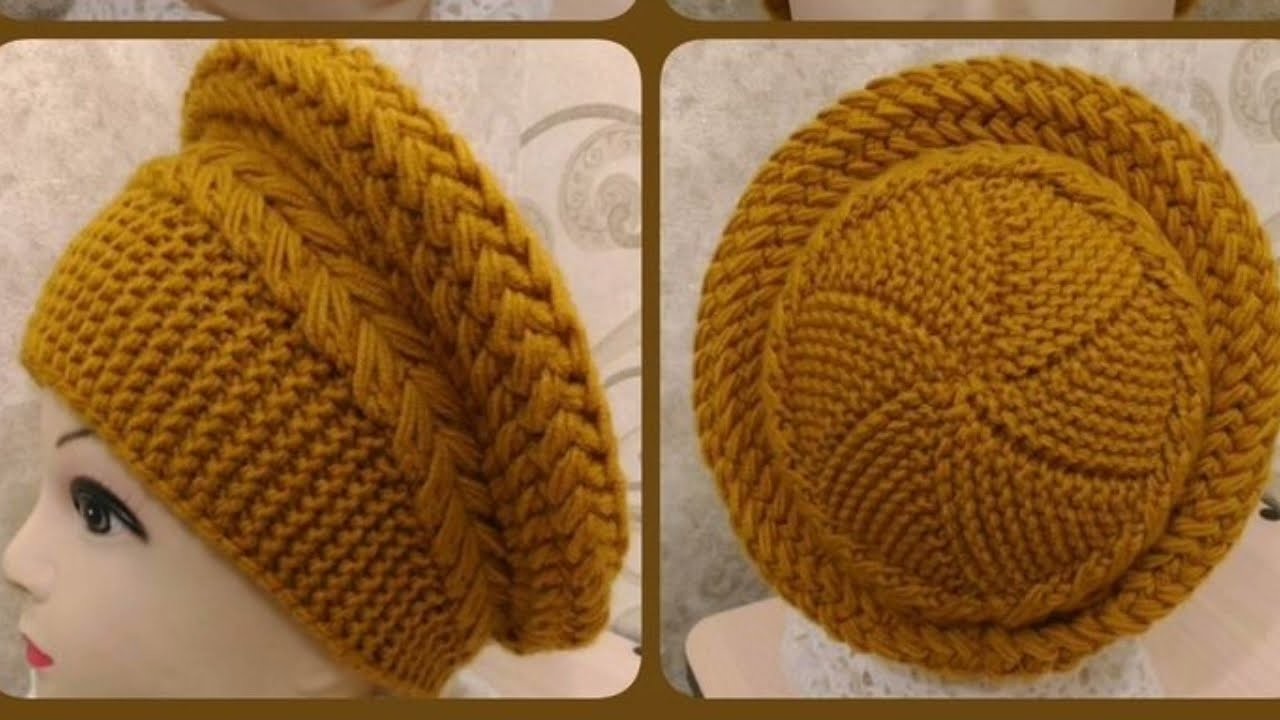 Woolen cap knitting design for ladies and babies girls.woolen cap design.gents topi ka design