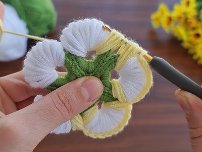 Wow! How to make beautiful eye catching crochet flower. Sell and give as a gift.