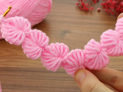 Wow!????⚡Pink color *crochet hair band*very easy Tunisian crochet headband online tutorial #tunisian