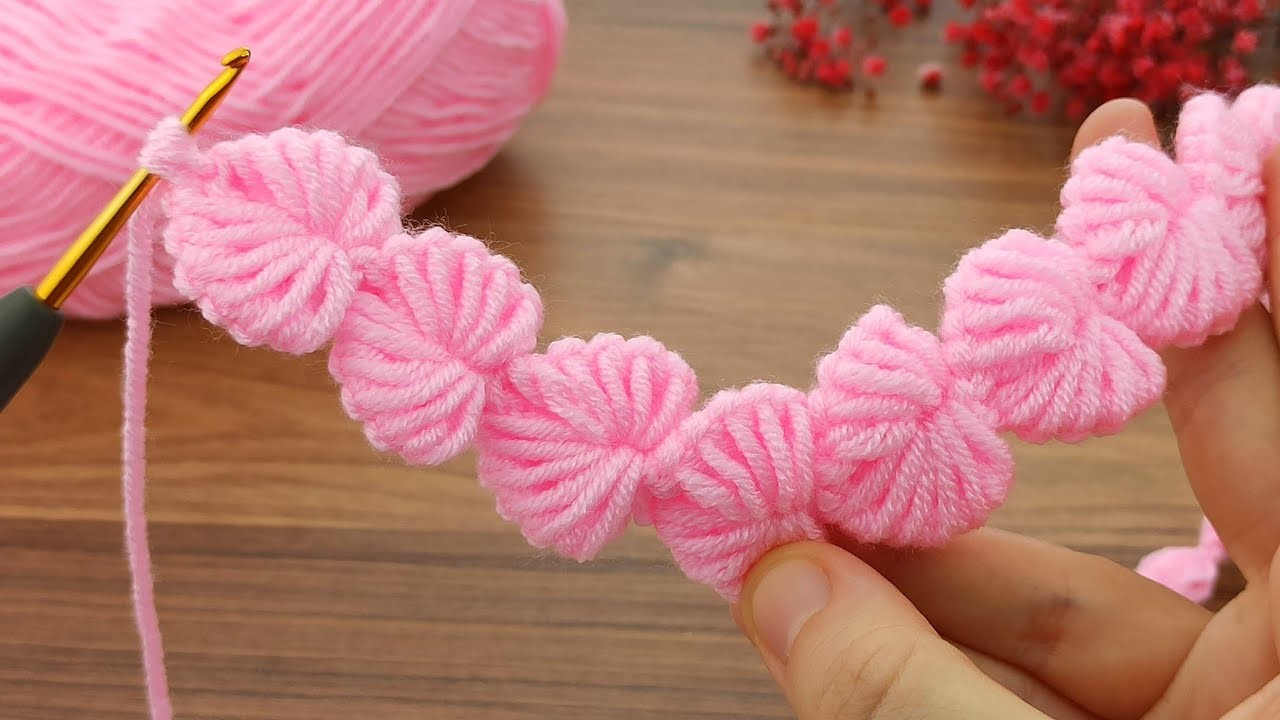 Wow!????⚡Pink color *crochet hair band*very easy Tunisian crochet headband online tutorial #tunisian