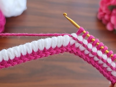 Wow!.????Very Easy! How to make Tunisian crochet knitting pattern?Çok Kolay Tunus İşi Örgü Yelek Modeli