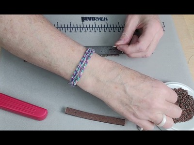 10mm Flat Leather Cord and Bead Stretch Bracelets Tutorial - feedback welcome ???? ????