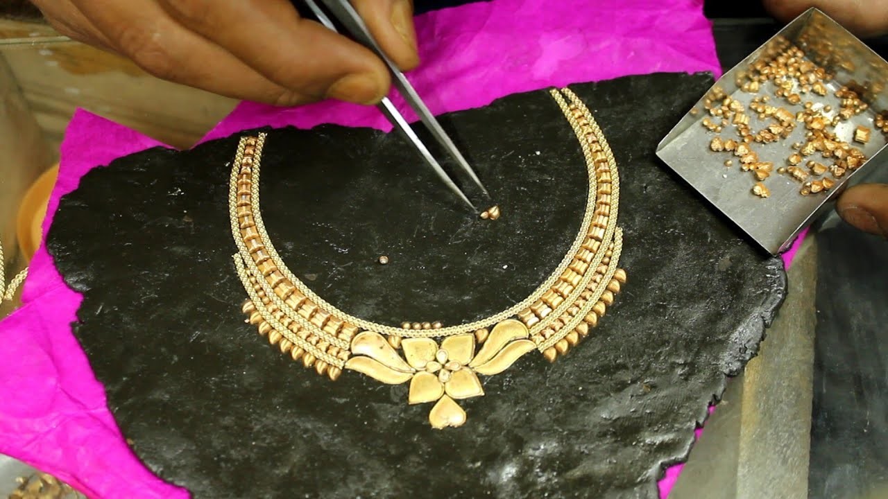 11 Gram Gold Chain Necklace Making.How To Make This Deasing. Sonar Har.24k Gold