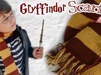 Bufanda de Harry Potter Punto Tunecino||How to Crochet a Harry Potter Scarf SUB ENG.SPA