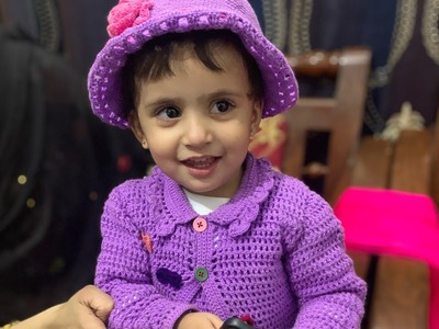 Crochet baby girl hat very easy and simple beautiful crochet hat #handmade #crochet