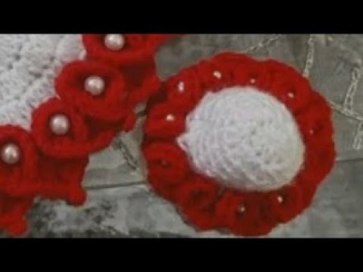 Crochet  beautiful woolen Cap Size 5-6no Radhey Radhey.