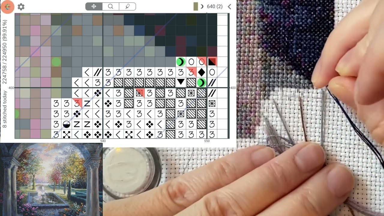 Cross Stitch: A Finish! Stitch With Me #110 (with talking)