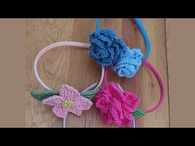 Do it yourself. how to make crochet hair band.flower hair band #handmade #rajgupta #30daychallenge