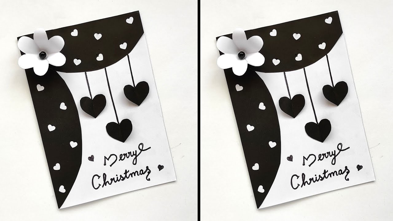 Easy Christmas greeting card | Handmade christmas card ideas | DIY christmas card Making