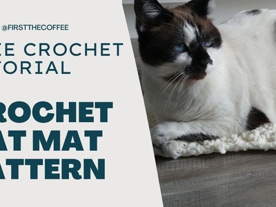 Easy Crochet Cat Mat Pattern | Free Crochet Pattern Using Bernat Blanket Super Bulky Yarn