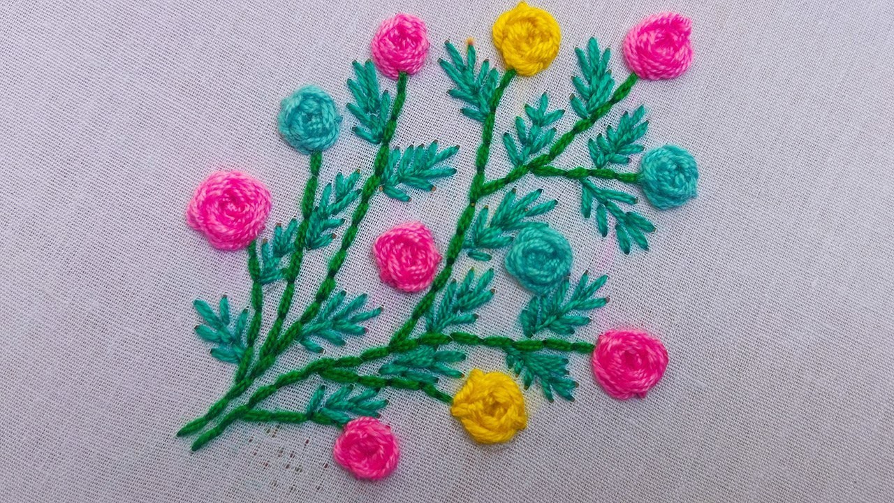 Easy Hand Embroidery Flower Designs || Easy Hand Embroidery Flower || Ah Creator 3.0
