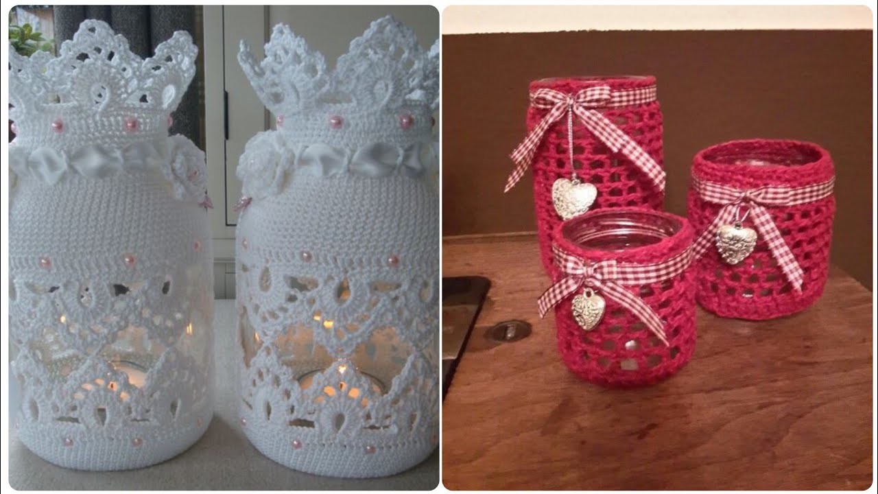 GORGEOUS AND STYLISH FREE CROCHET JAR COVER PATTERN DESIGN AND IDEAS FOR HOME