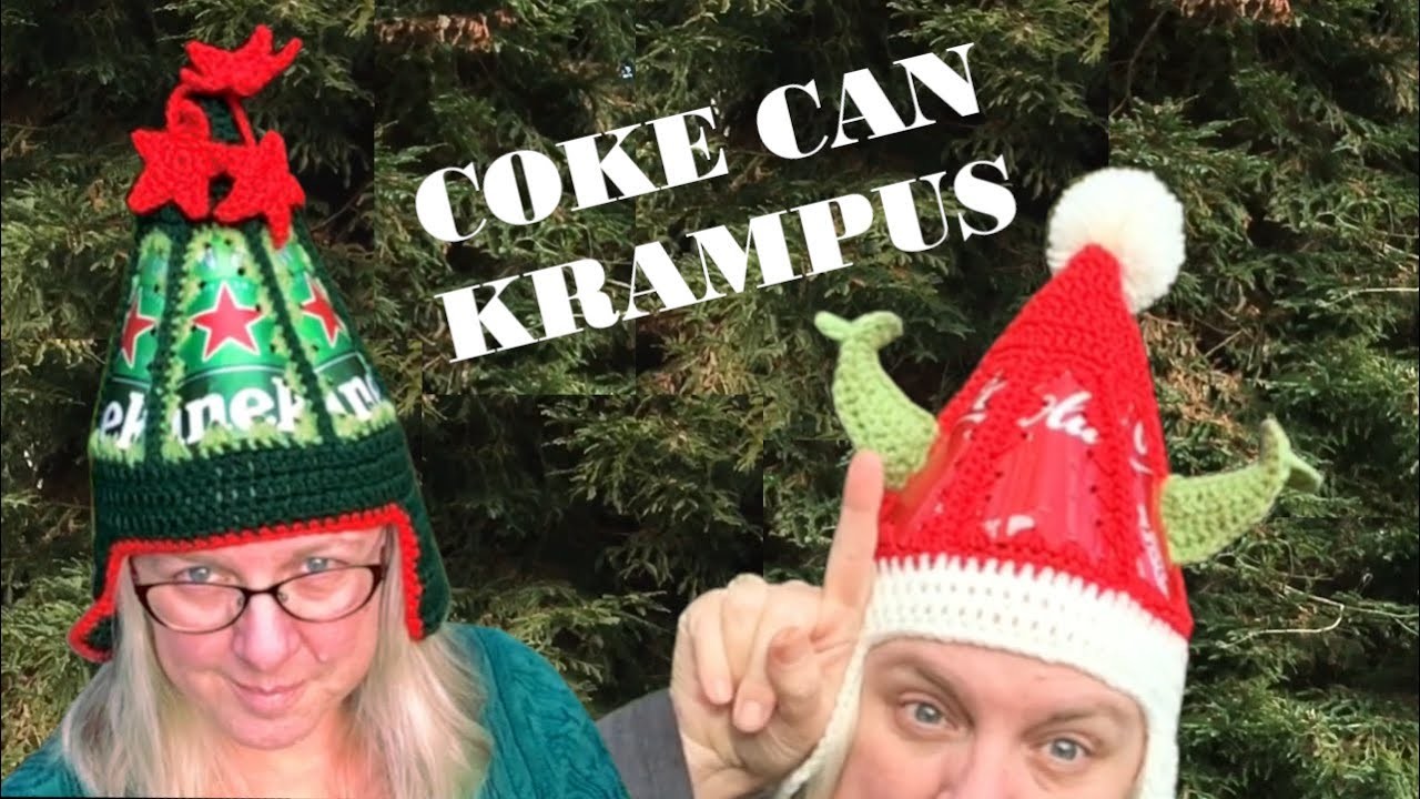 How *Beer Can Hats* Saved Xmas!! Crochet Santa. Krampus. Elf Party Hats