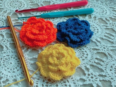 How to crochet a simple flower | Easy crochet flower tutorial for beginners.