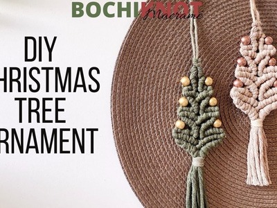 How To Make A Christmas Tree Ornament (With Beads) - Easy Macrame Tutorial For Beginners