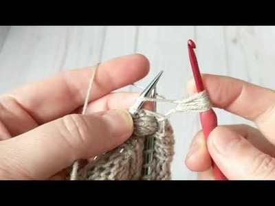 ????????✂️ How to make Puff  Bobble Make stitches on a Knitting item using the Crochet Hook The First Way