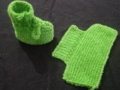 Knitting of woolen baby shoes, boots, slippers, socks ????|Knitting design for baby booties|
