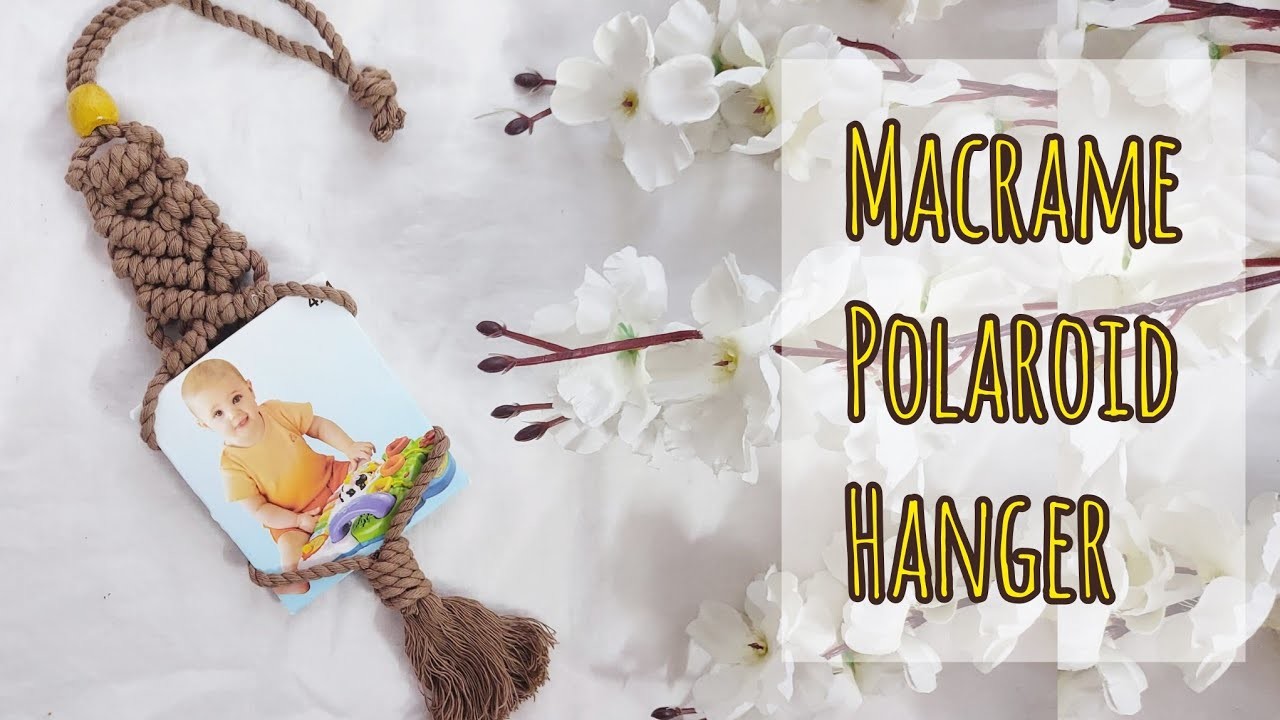 Macrame Polaroid hanger | Macrame photo frame and mirror hanger | Boho wall hanging | Car hanging