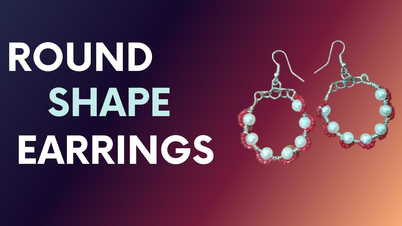Pearl Hoop Earrings | Round Shape Earrings | Handmade Earrings