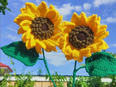 Sunflower Crochet Version 2 | Realistic Sunflower Crochet