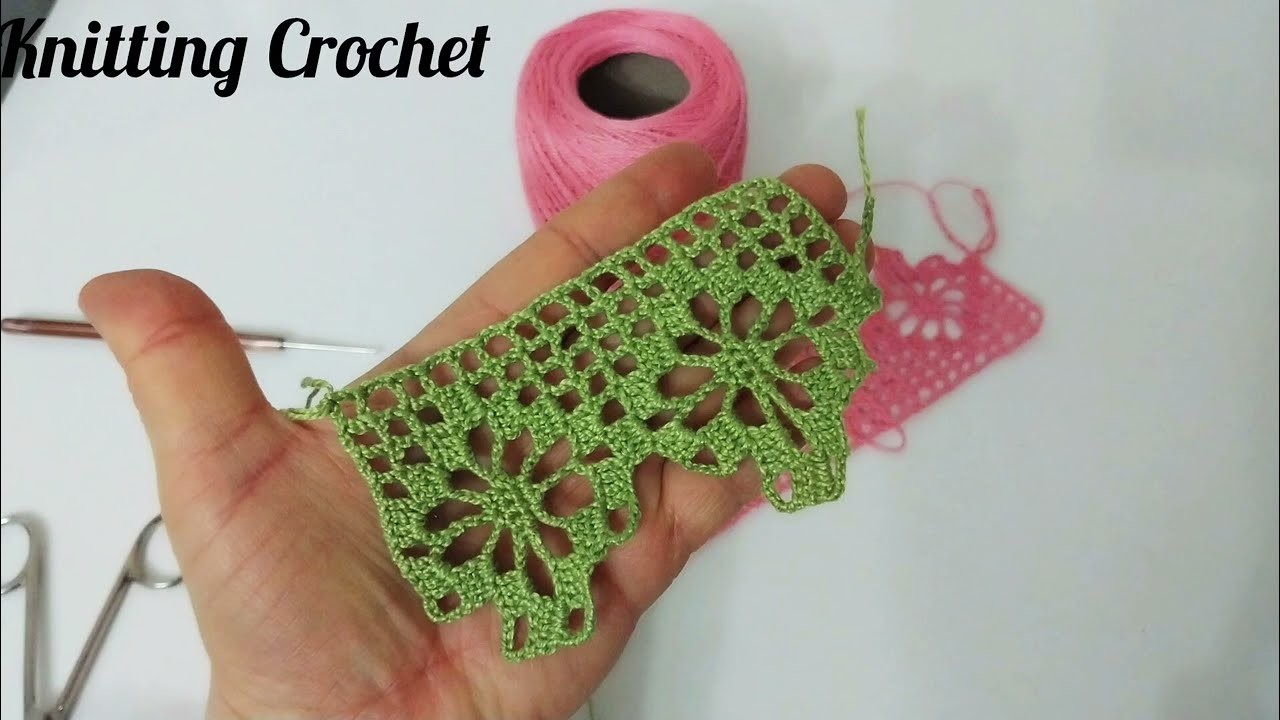 VERY ELEGANT LACE EDGE KNIT PATTERN. #knittingandcrochet