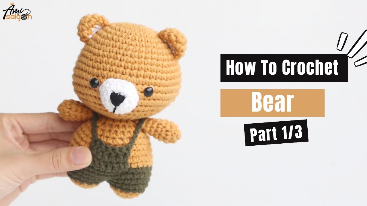 #441 |  Amigurumi Bear with green clothes (1.3)| How To Crochet Animal Amigurumi | @AmiSaigon