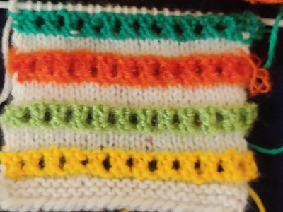 Beautiful multi colour knitting design