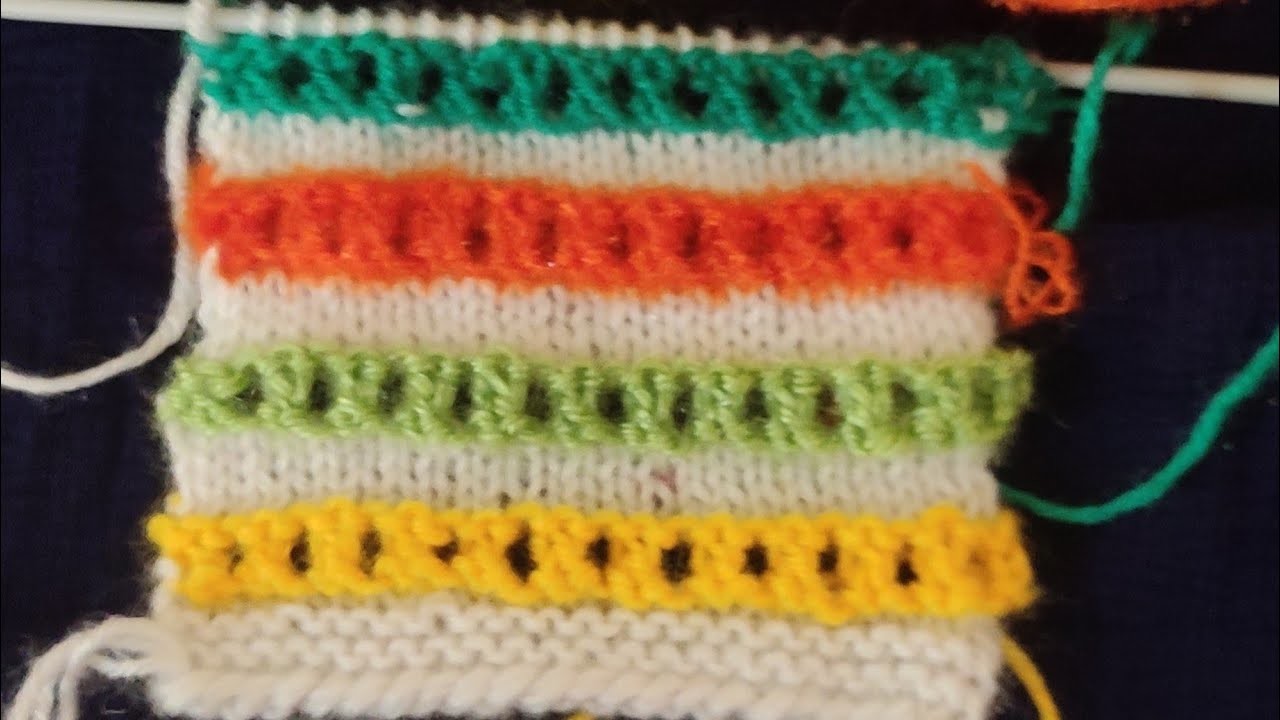Beautiful multi colour knitting design