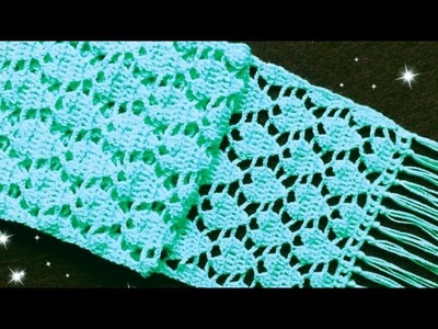 ???? BEAUTIFUL SCARF or SHAWL PATTERN???? #crochet #scarf #beautiful