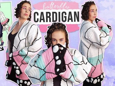 Butterfly Cardigan | Demon Slayer inspired crochet pattern and tutorial