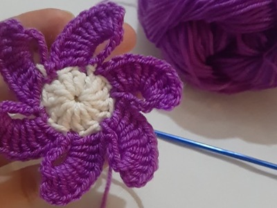 Crochet Art. 3d crochet flower for beginners