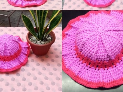 Crochet baby girl hat, how to make hat????✔️