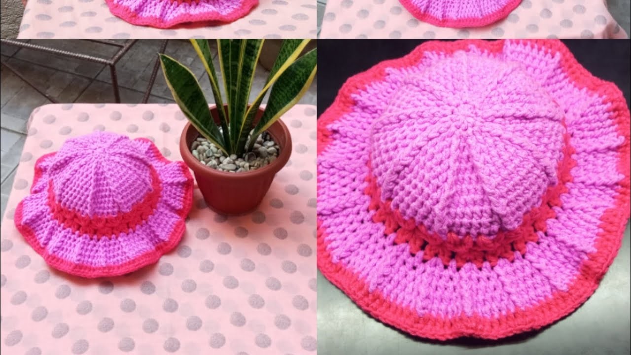 Crochet baby girl hat, how to make hat????✔️