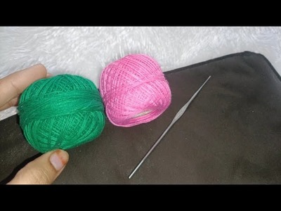 Crochet Beautiful 2 colours Lace Design|| Crochet Border Edging #arbinasathi #artist #handmade