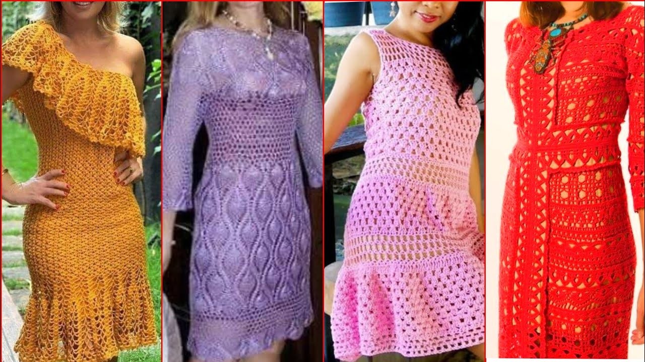 CROCHET DRESS TUTORIAL ||how to crochet dress with side slits and seamless pattern.