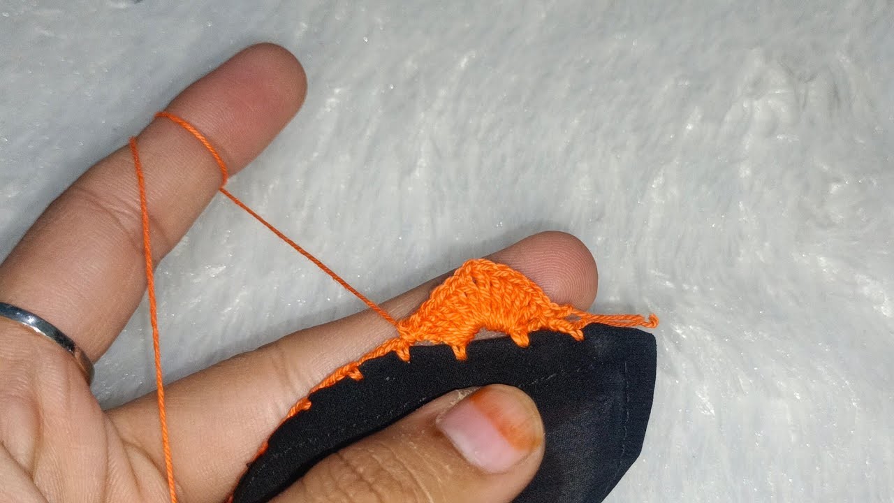 Crochet Easy Dupatta Lace design || Crochet Edging by @ArbinacolourfulThreads #crochet #handmade