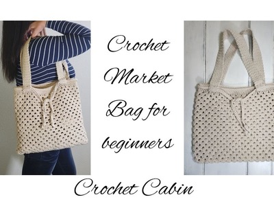 Crochet market bag, for beginners