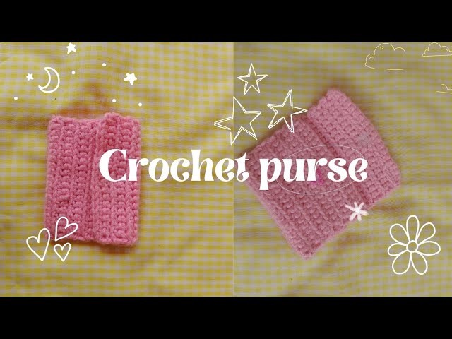 Crochet mini wallet???? || How to crochet small purse || Aesthetic crochet