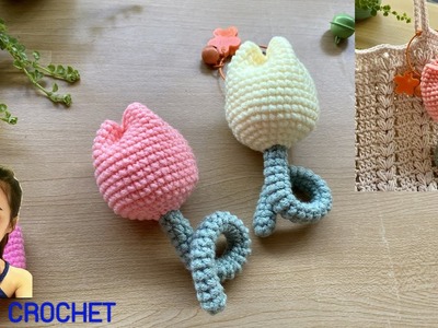 Crochet Tulip | Crochet Tulip Keychain | Tulip Keychain Crochet Tutorial ????????