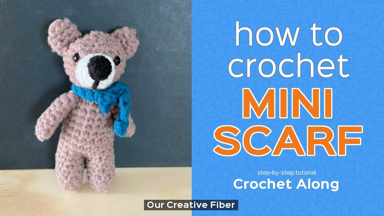 Easy and Quick Mini Scarf For Your Crochet Dolls - Tutorial