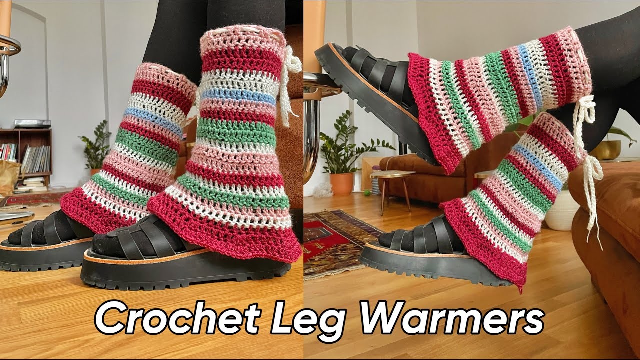 EASY CROCHET LEG WARMERS TUTORIAL - How to Crochet Flared Leg Warmers?