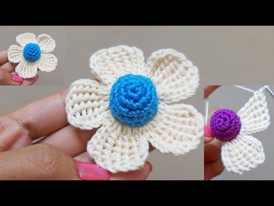 Fabulous ????crochet flower ! oh my gosh this is so eye catching ???????? and super easy