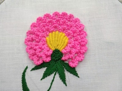 Flower Embroidery Design Hand Work | Hand Embroidery Flower Design | Embroidery Tutorial