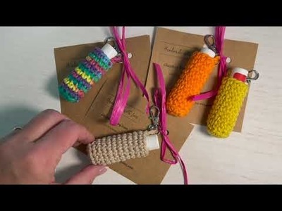 How to Crochet a Chapstick keychain: lip balm holder