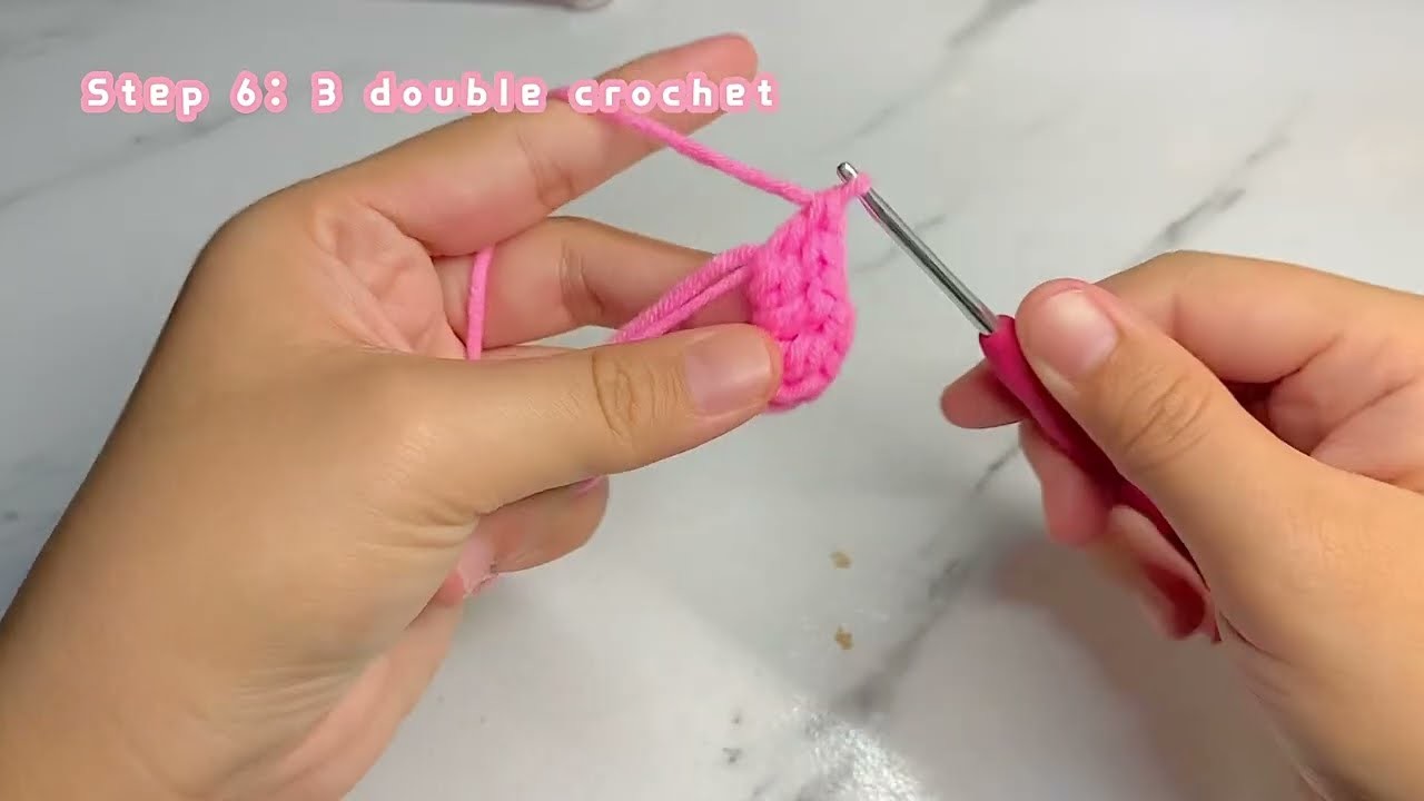 How to crochet a flat heart