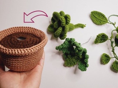 How to Crochet a Plant POT EASY ????For Beginners in step by step tutorial